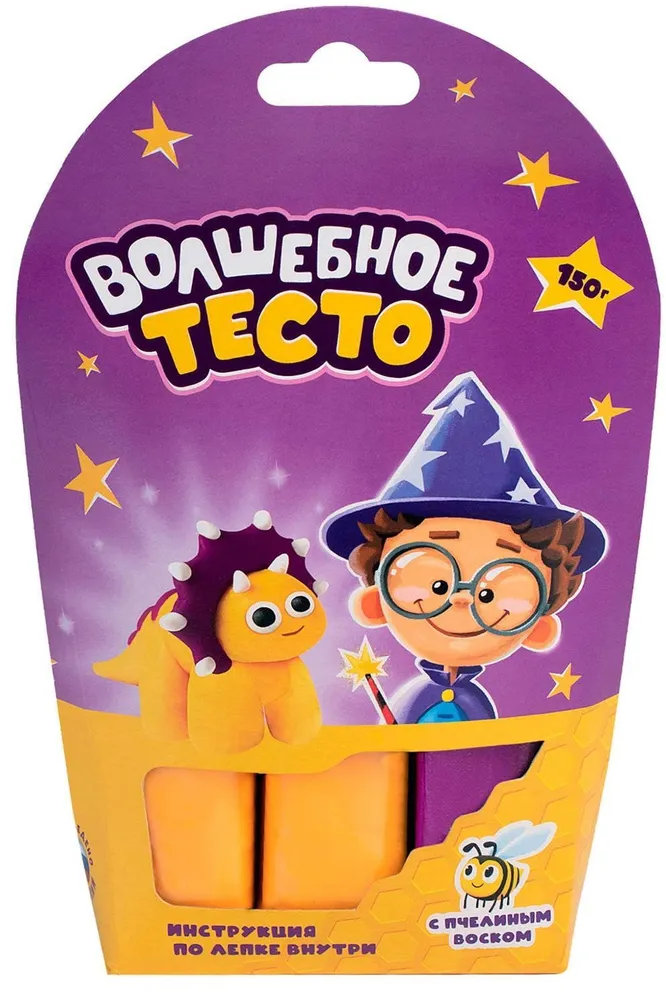 Modeling dough - Yellow dinosaur, 150 g