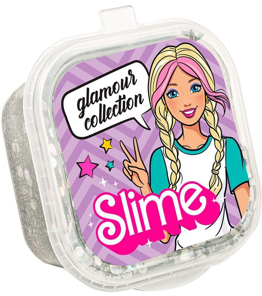 Slime - Glamour collection, silver with glitter