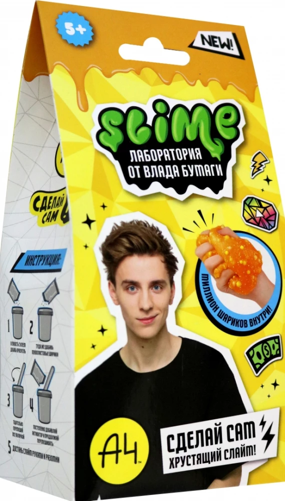 Slajm - Laboratoria Slime. Wład A4, chrupiący, 100 g