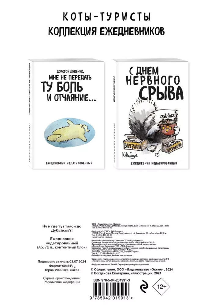 A5 Notebook - So where is the taxi to Dubaiska?! Tourist Cats
