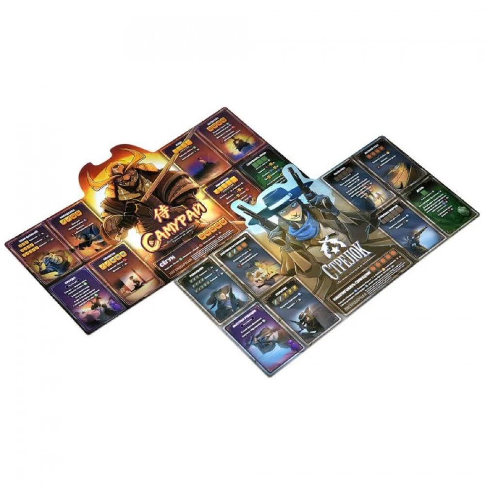 Tabletop Game - Throne of Dice. Shooter vs. Samurai