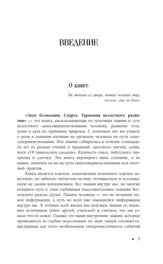 The Sound of Silence. Svarga. The Harmony of Holistic Development