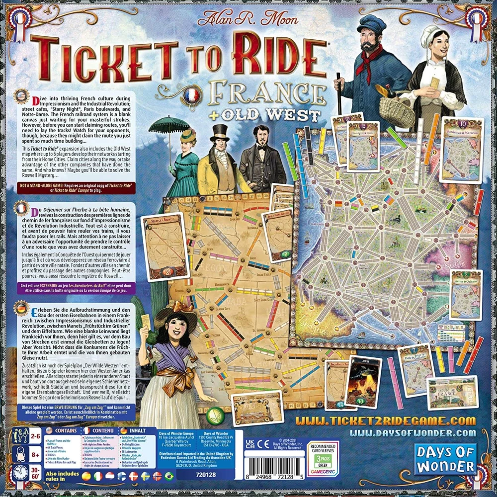 Board Game - Ticket to Ride. France (expansion) EN