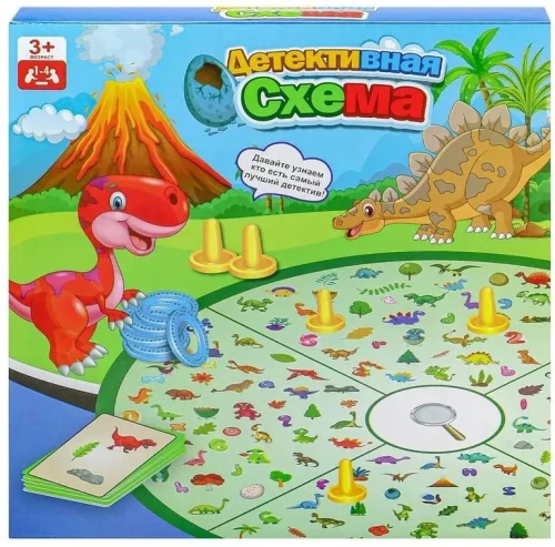 Board Game - Detective Scheme. Jurassic Period