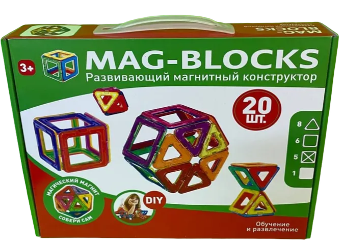 MAG-BLOCKS Magnetic Constructor (20 pieces)