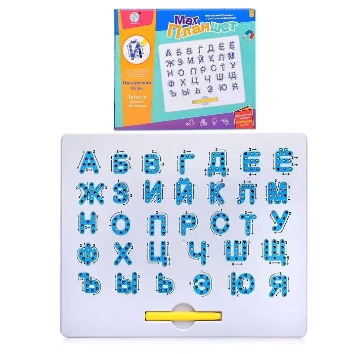 Attīstošā galda spēle - Magnētiskā planšete ar krievu alfabētu