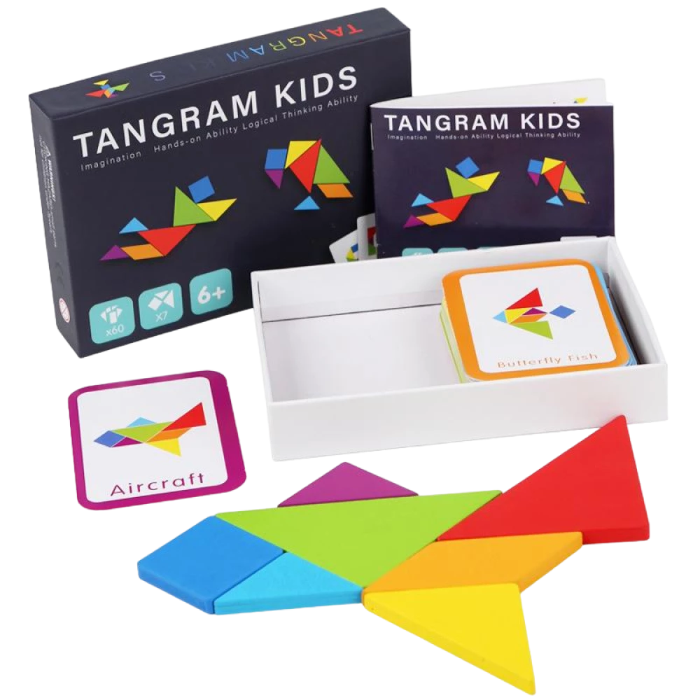 Gra planszowa - Tangram Kids: alfabet angielski + cyfry