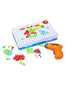 Developing tabletop construction game - Drill N' Design, 106 pieces