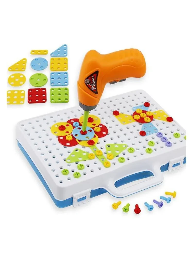 Developing tabletop construction game - Drill N' Design, 106 pieces