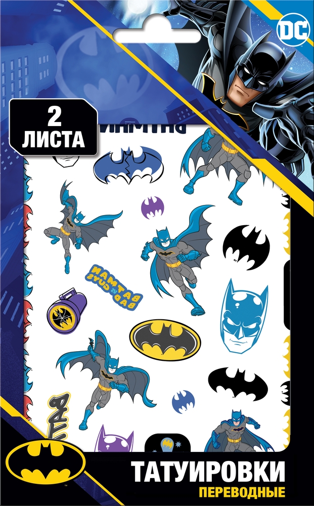 Aufkleber - Tattoos Batman. Blaue Maske