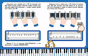 Children's Self-Tutorial for Playing the Piano. With Stickers