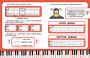 Children's Self-Tutorial for Playing the Piano. With Stickers