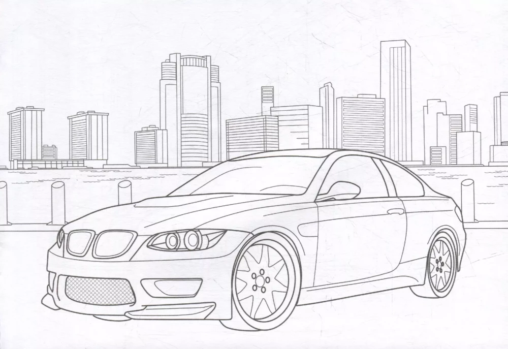 Coloring Book. Racing Cars