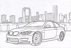 Coloring Book. Racing Cars