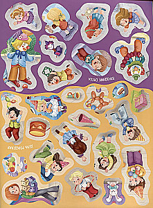 Wimmelbuch with stickers. Holidays for toddlers