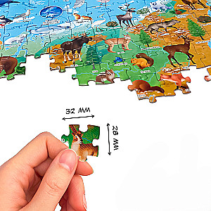 Puzzle map with augmented reality. Animals of Russia