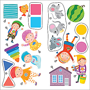 School of Seven Dwarfs. Activity with Stickers. Set 1+