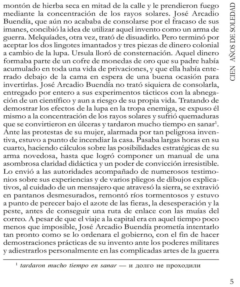 One Hundred Years of Solitude. A Book for Reading in Spanish