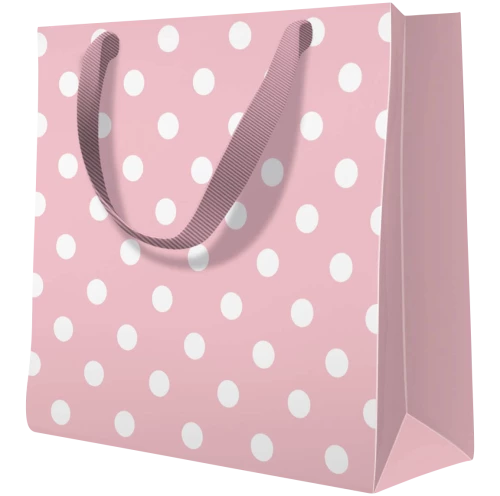 Подарочный пакет - Dotsy Check rosa (17x17x6)