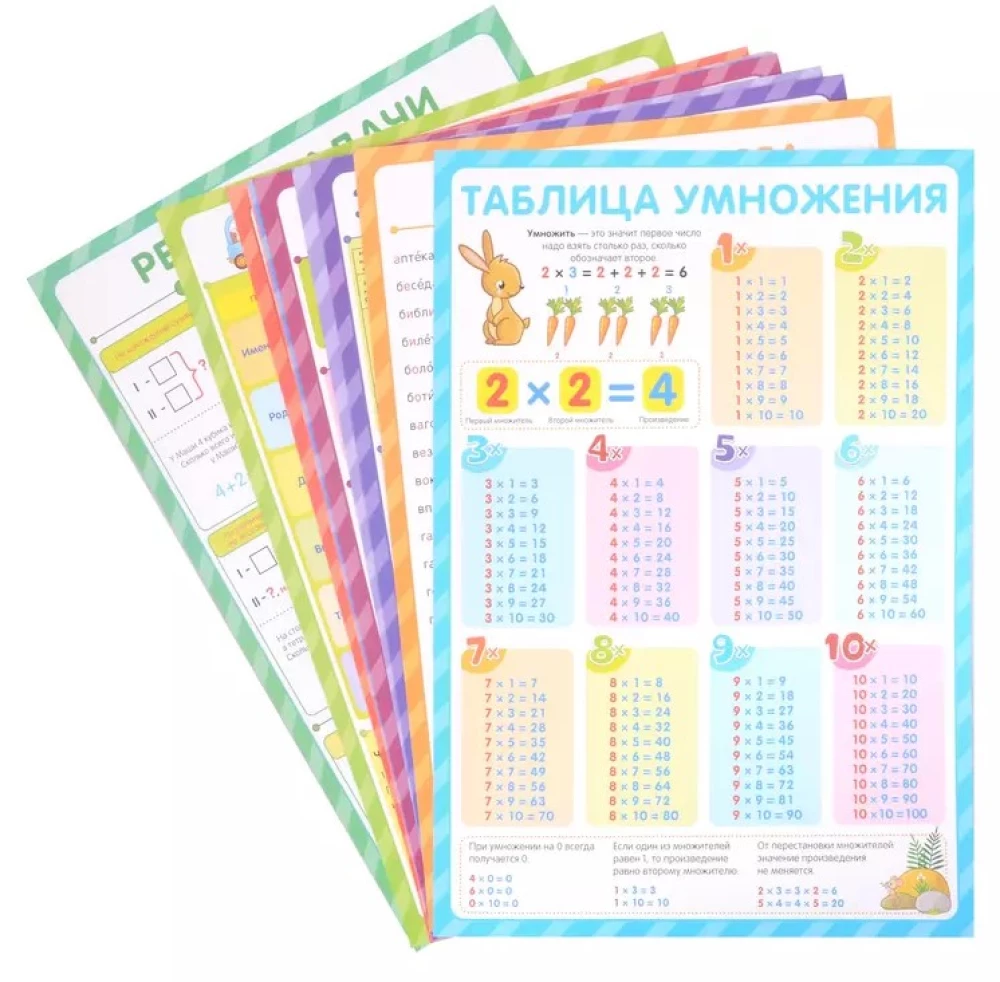 Educational posters. I study excellently, in a variety of options