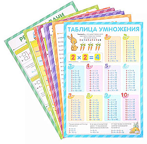 Educational posters. I study excellently, in a variety of options