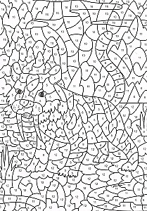 Coloring by Numbers. Dinosaurs