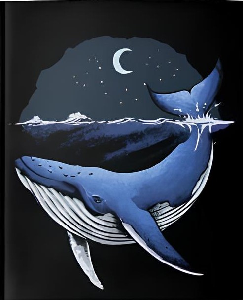 Notebook of Positive Mood. Whale world