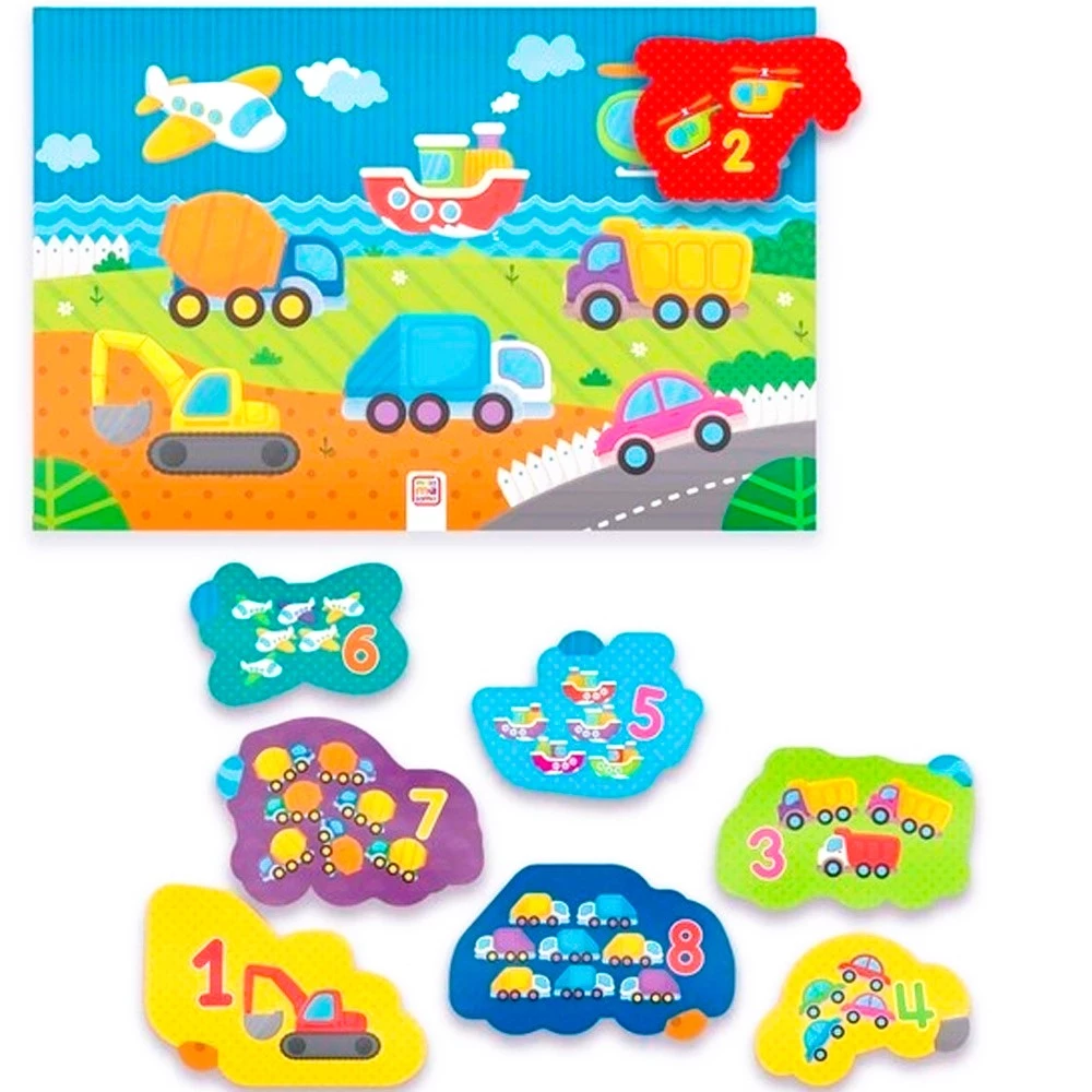 Puzzles on a Base. Cars