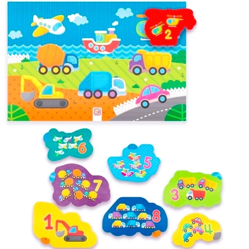 Puzzles on a Base. Cars