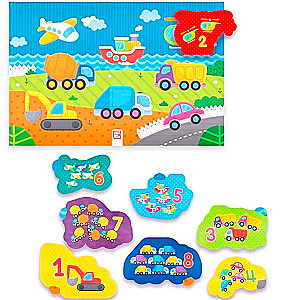 Puzzles on a Base. Cars