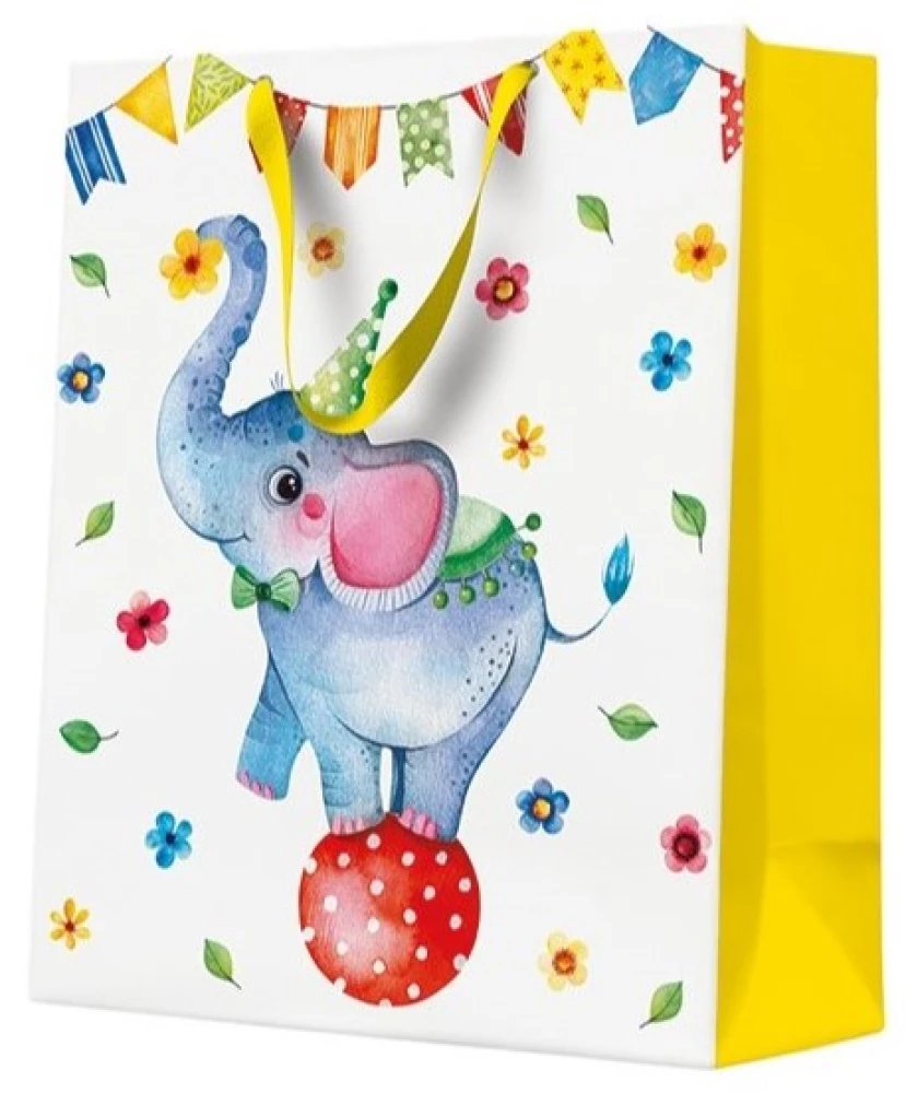 Gift Bag - Circus Elephant (26.5x33.5x13)