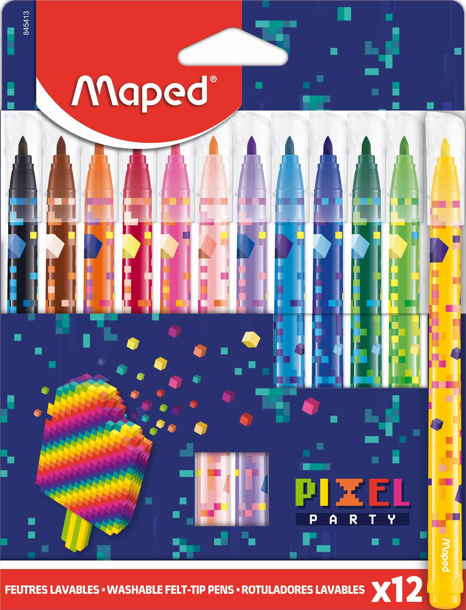 Flomāsteri - Maped. Pixel Party, 12 krāsas