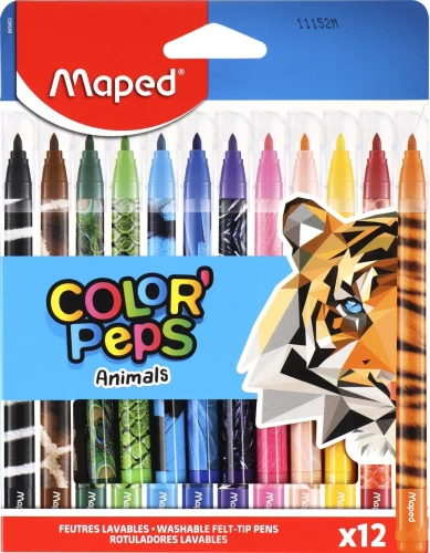 Markers - Maped. Animals, 12 colors