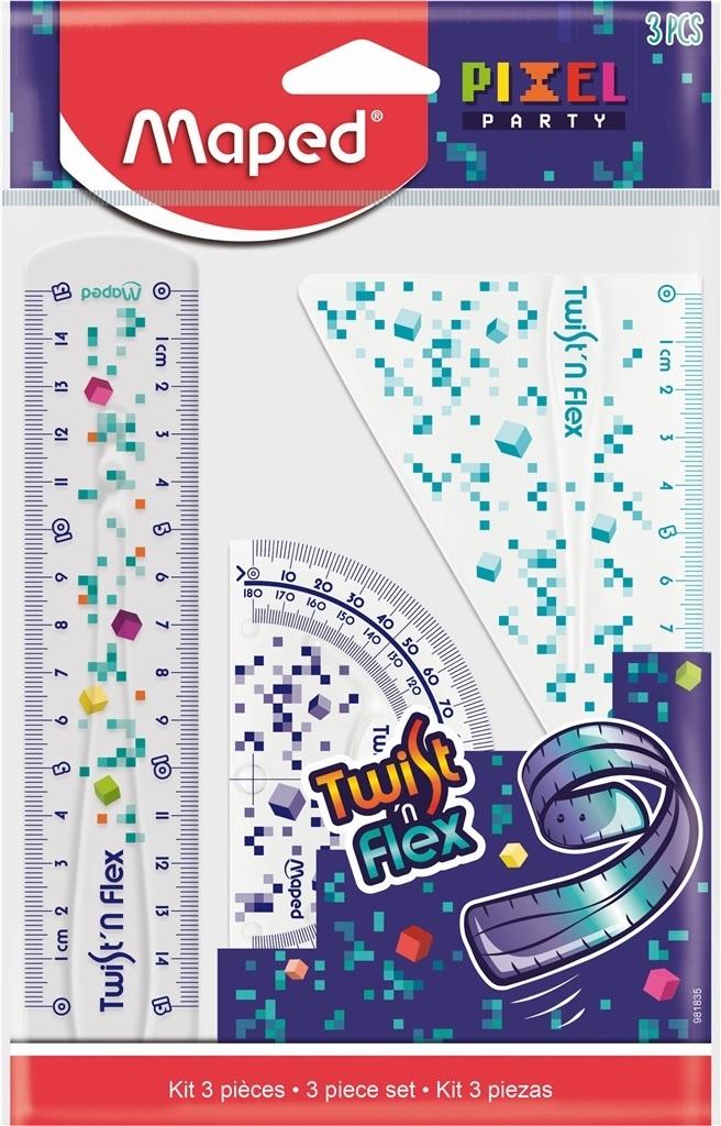 Joonlauakomplekt - Maped. Twist'n Flex. Pixel Party