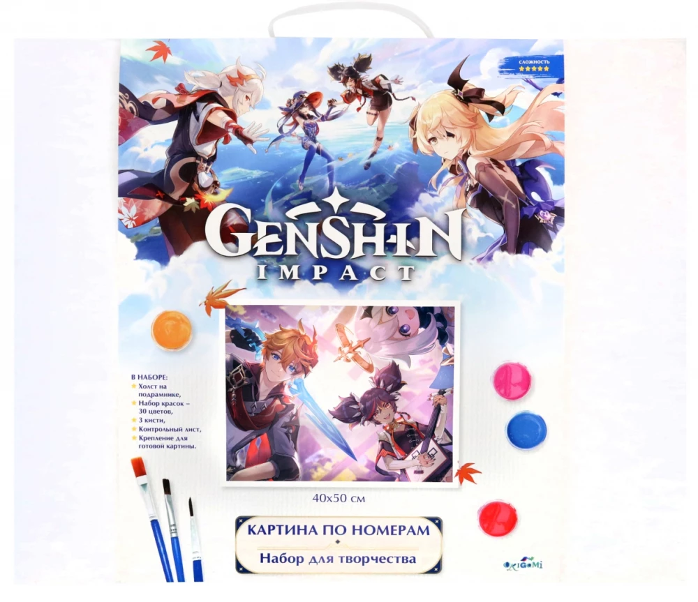 Painting for coloring by numbers - Genshin. Labyrinth Warriors