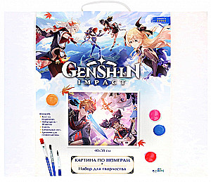 Painting for coloring by numbers - Genshin. Labyrinth Warriors