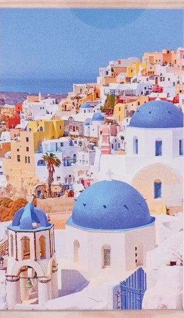 Coloring Picture by Numbers - Sunny Santorini