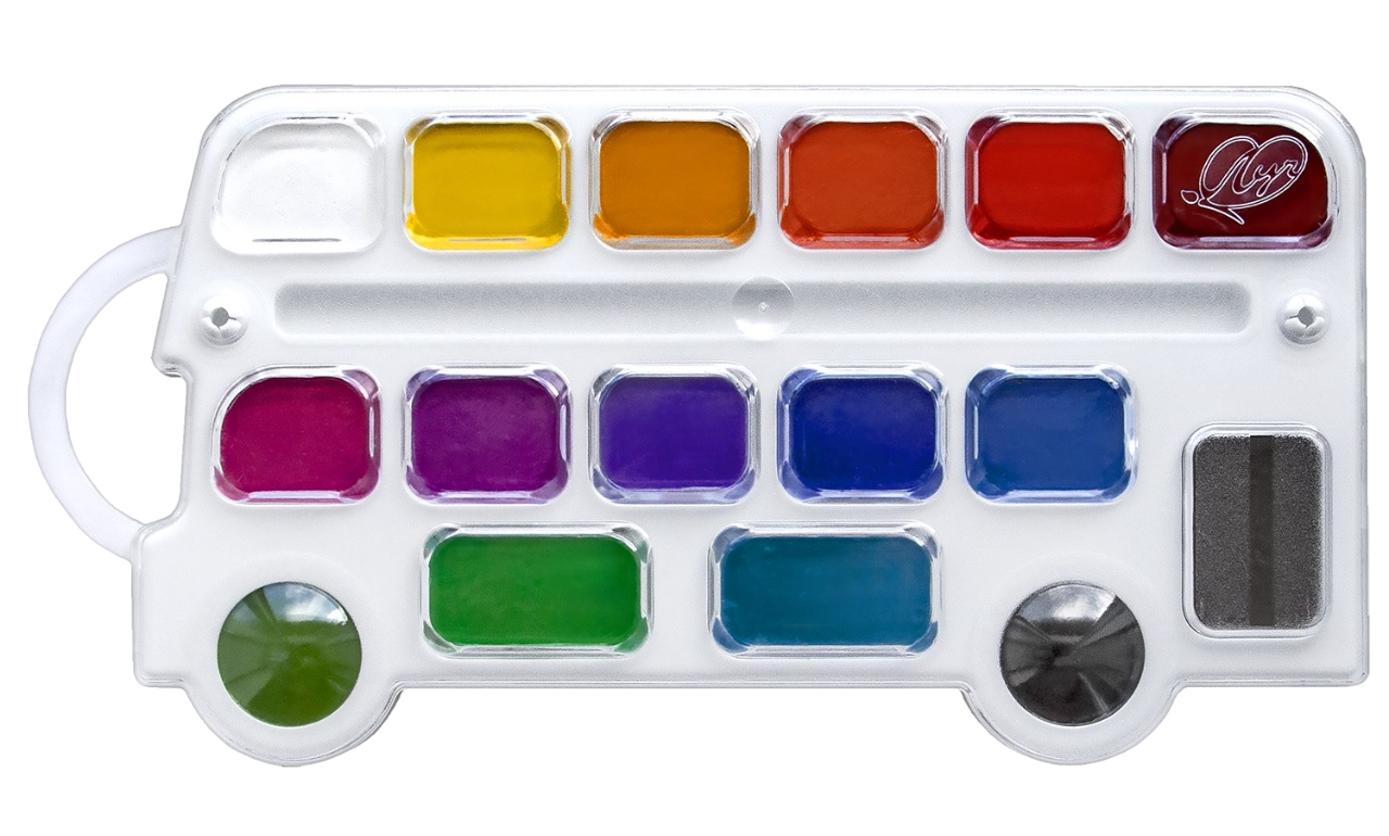 Akvarelis - Autobuss (16 krāsas)