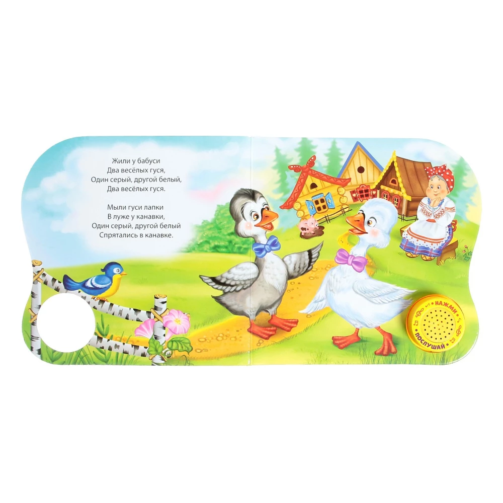 Cardboard Book with Musical Chip - Cheerful Geese