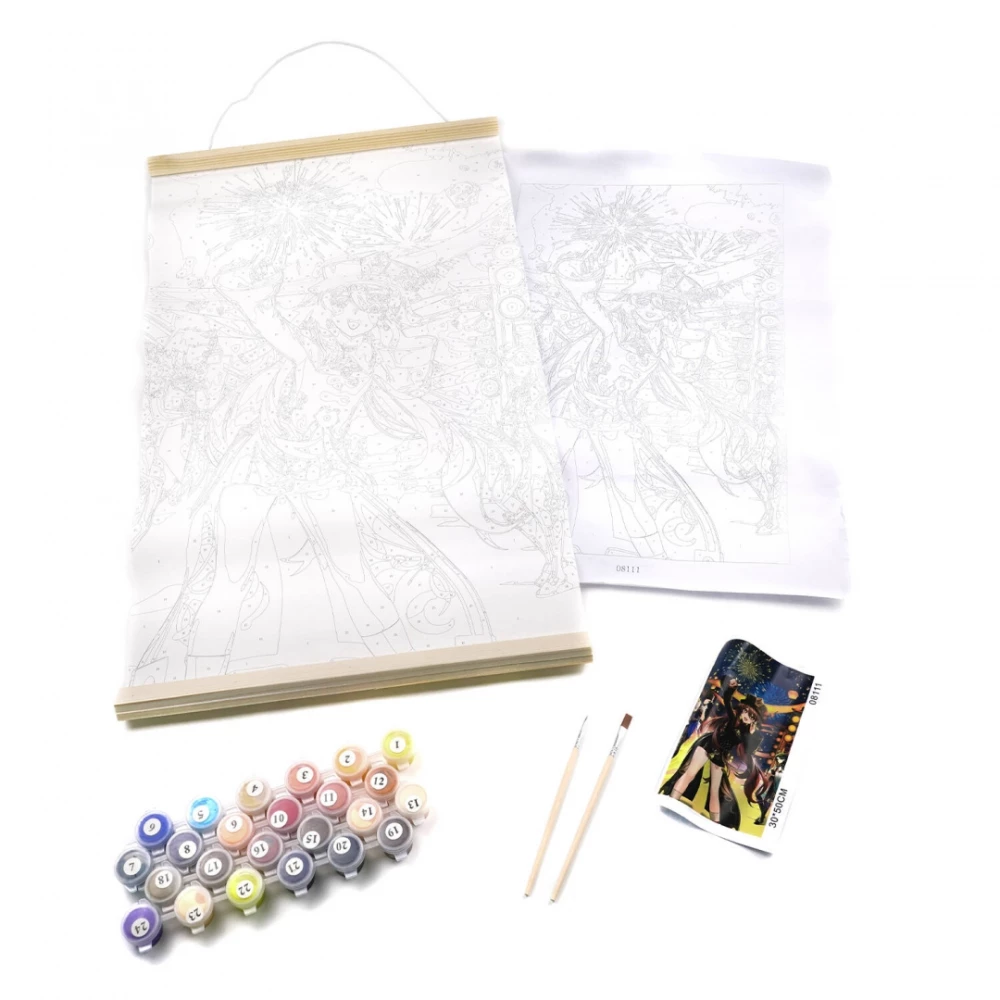 Painting for coloring by numbers - Genshin. Festival of Sea Lanterns