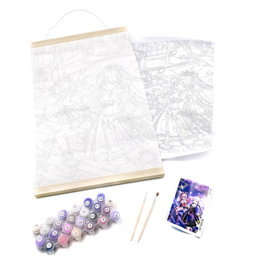Painting for coloring by numbers - Genshin. When the cherry blossoms bloom