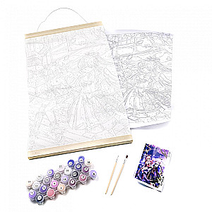 Painting for coloring by numbers - Genshin. When the cherry blossoms bloom