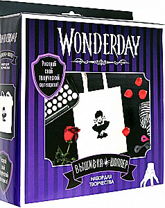 Creative set - Wonderday. Embroidery on a shopper. Girl
