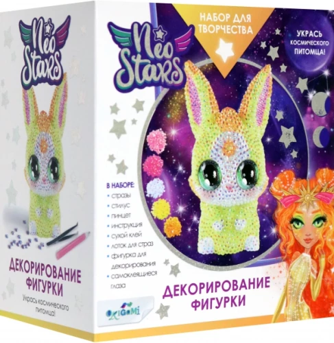 Creative Set - Neo Stars. Figurine for Decorating with Strass. Sunny Bunny