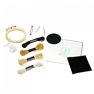 Creative Set - Embroidery Brooch. Girl