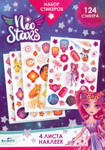 Neo Stars Sticker Set. Design 1