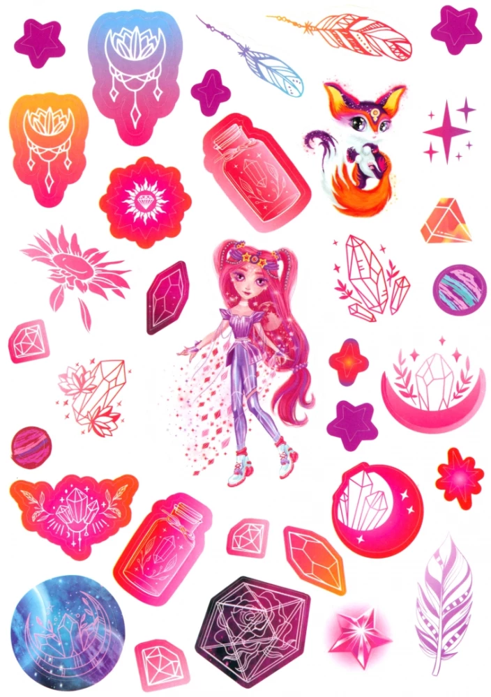 Neo Stars Sticker Set. Design 1