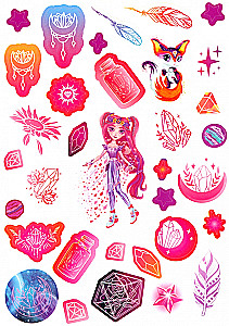 Neo Stars Sticker Set. Design 1