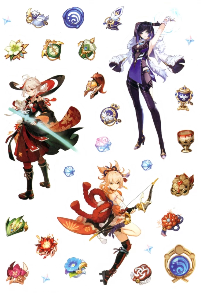 Genshin Sticker Set. Design 4