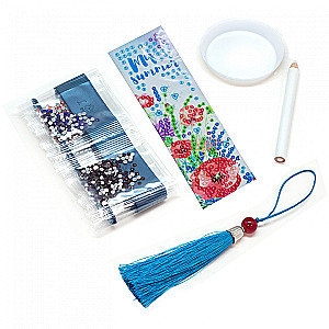 Diamond Bookmark - Poppies